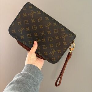Louis Vuitton Brown Monogram Wristlet